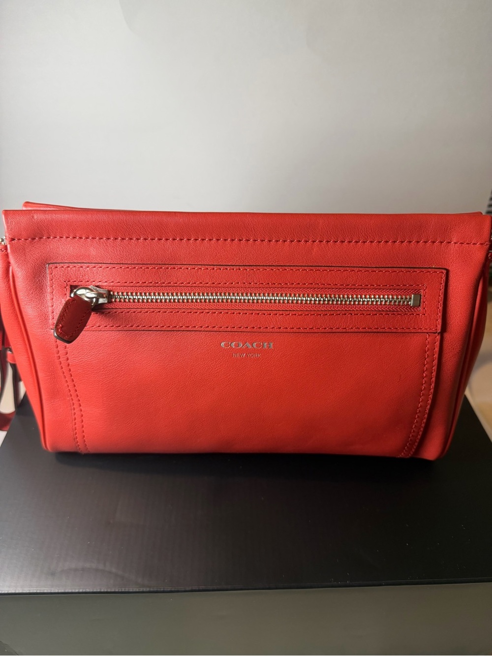 Coach Leather Front-Zip Women’s Bag